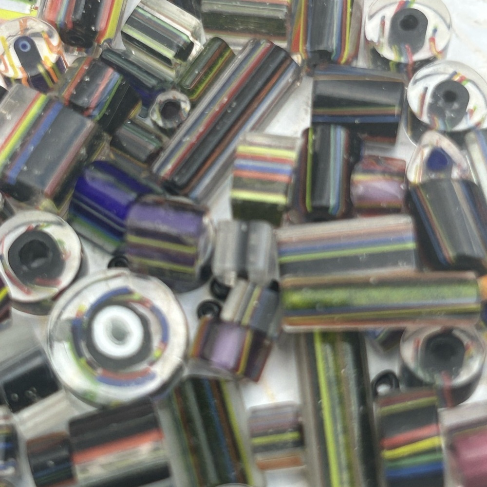 Multicolor Glass Furnace Cane Beads - Crafting Jewelry Supplies - Picture 5 of 7